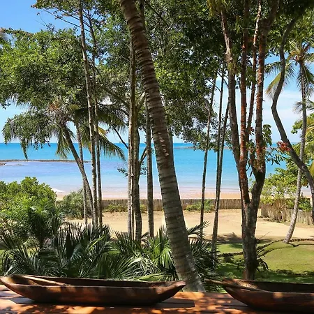 Charmoso bangalô balinês pé na areia Outeiro das Brisas Praia do Espelho Exterior foto